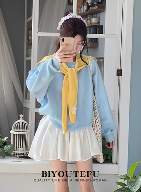 黄色针织小披肩女空调房坎肩