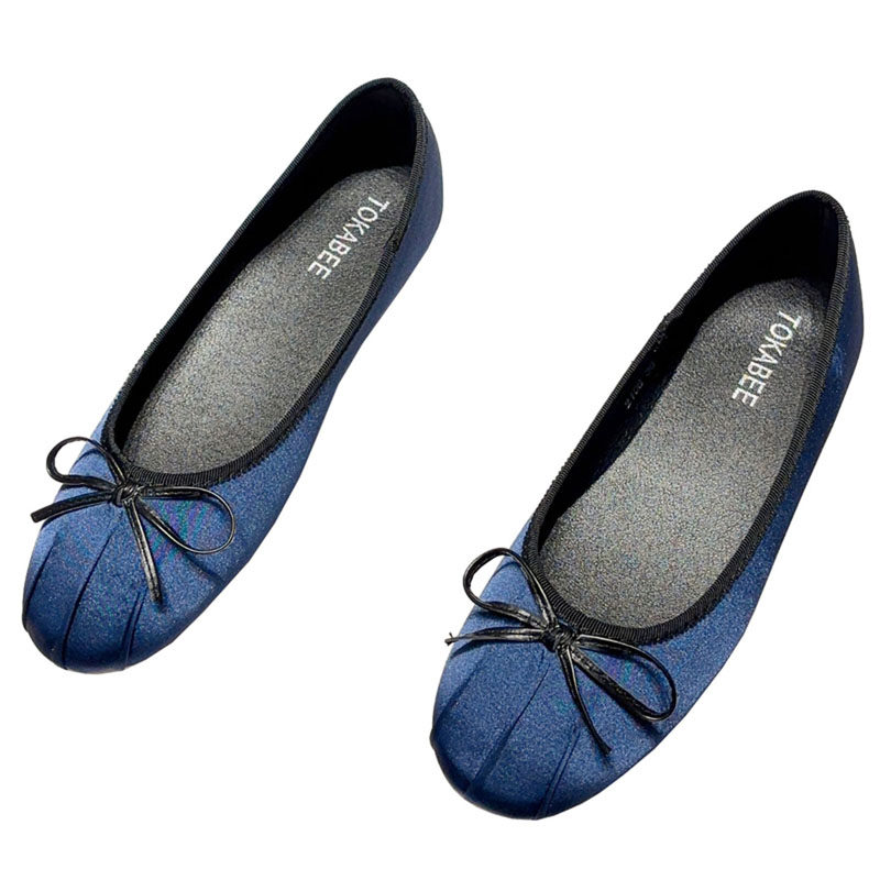 宝蓝色平底瓢鞋法式玛丽珍单鞋女鞋2026春季新款温柔缎面芭蕾舞鞋,淘宝优惠券,粉丝福利购,淘宝优惠卷