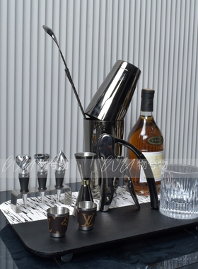 WU 物兮物 现代轻奢样板间会所售楼酒具托盘调酒软装饰品摆件搭配