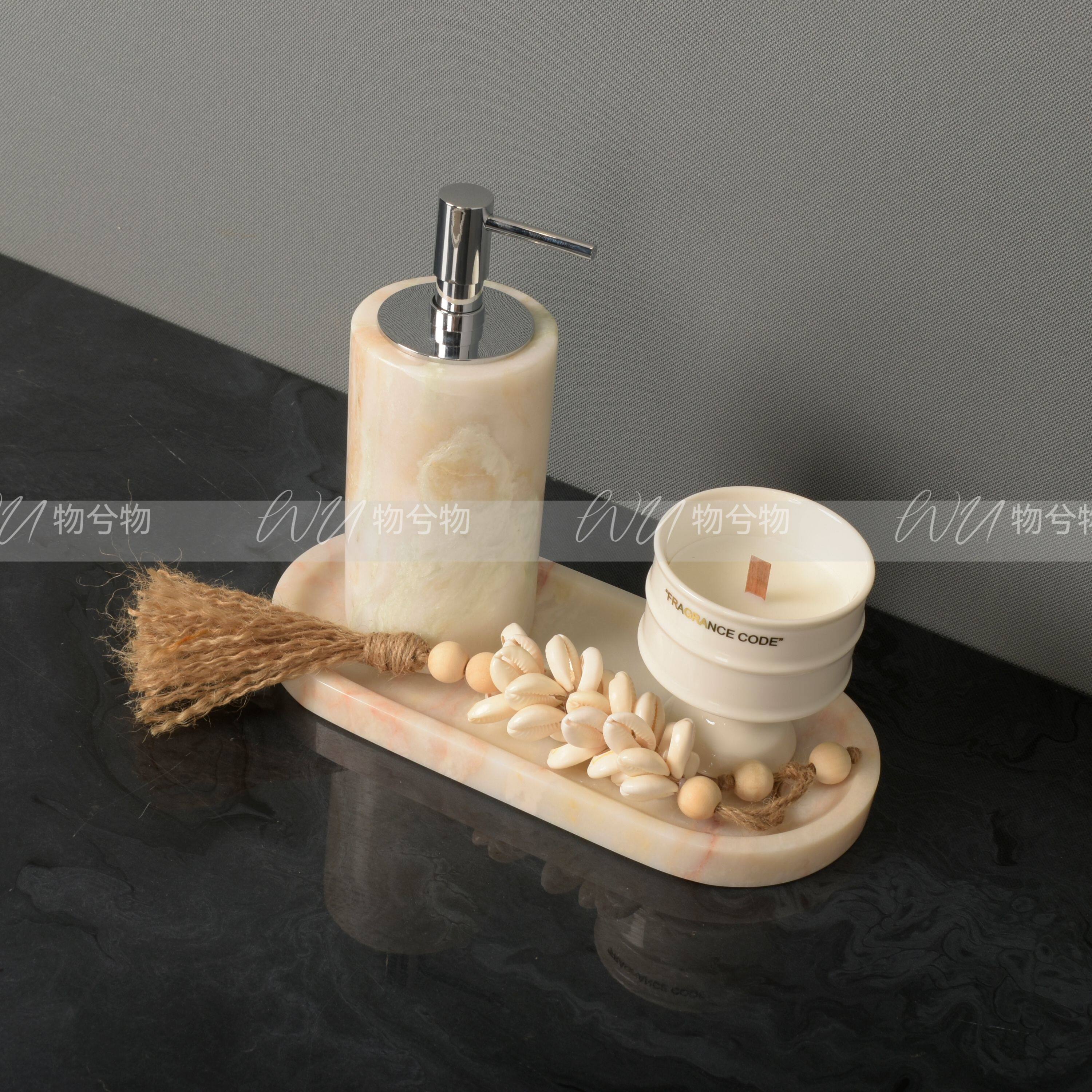 WU 物兮物 诧寂度假风样板间女儿房卫浴香薰托盘饰品卫生间组合套,淘宝优惠券,粉丝福利购,淘宝优惠卷