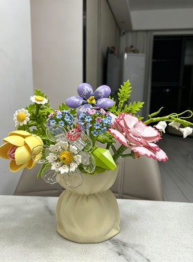 北欧INS风积木花瓶耐摔