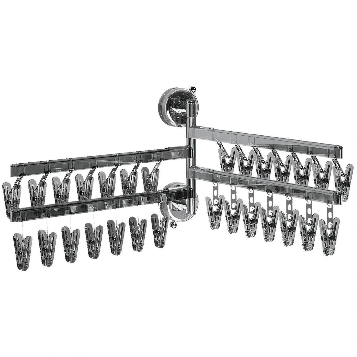 吸盘晒袜子神器室内家用阳台内衣裤折叠收纳多夹晾晒架小型晾晒架,淘宝优惠券,粉丝福利购,淘宝优惠卷