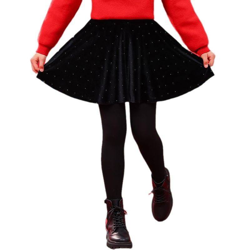 女童裤裙假两件秋冬款儿童冬季圣诞加绒打底裤半身裙子丝绒短裙裤,淘宝优惠券,粉丝福利购,淘宝优惠卷