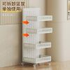 Trolley rack floor-standing multi-layer kitchen mobile storage rack snack rack household baby products hole plate rack