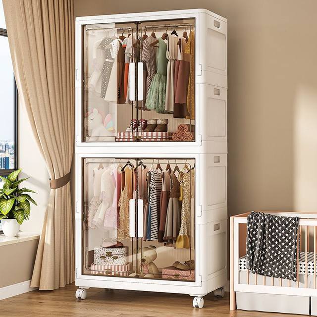 Baby Wardrobe Children's Clothing Storage Cabinet Home Bedroom Organizing Box Thickened Toy Storage Cabinet Baby Wardrobe