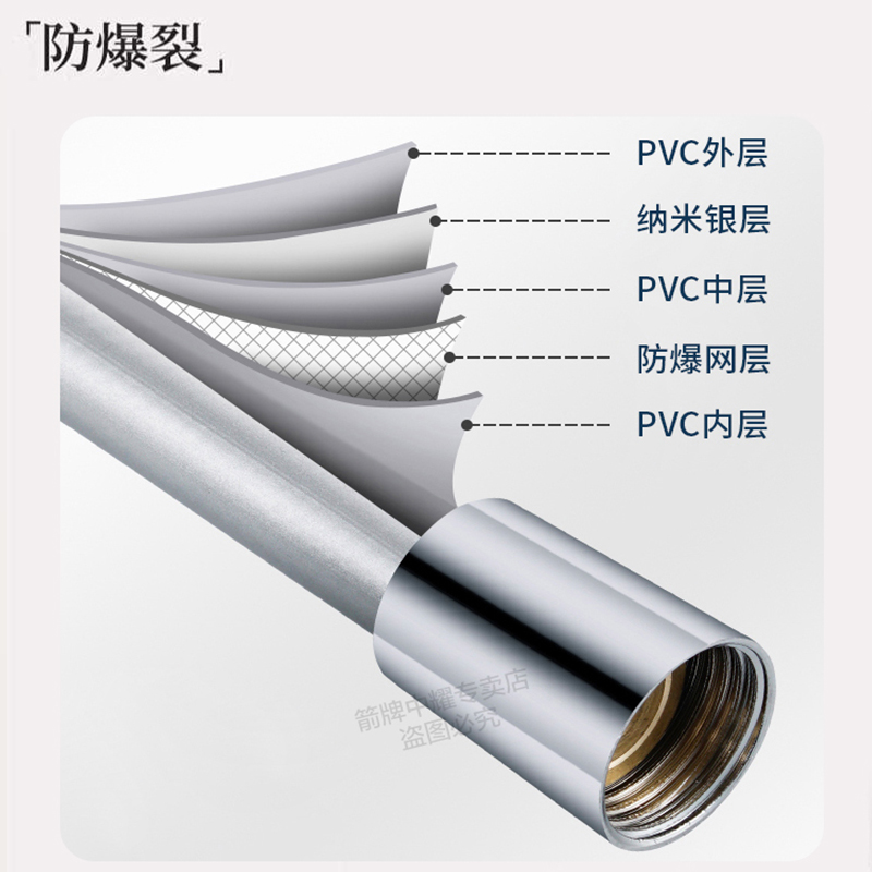 箭牌花洒软管防爆防漏 淋浴喷头水管通用连接配件热水器PVC花洒链