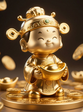 合金摆件定制摆件车载高级感小众金属财神摆件工艺品摆件定制加工