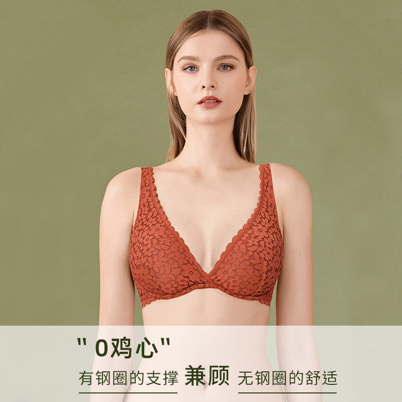 dbv法式蕾丝夏薄款大胸显小全文胸 dobreva文胸