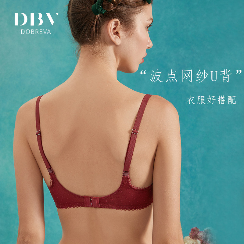 dbv本命年红色法式秋冬缩胸文胸 dobreva文胸