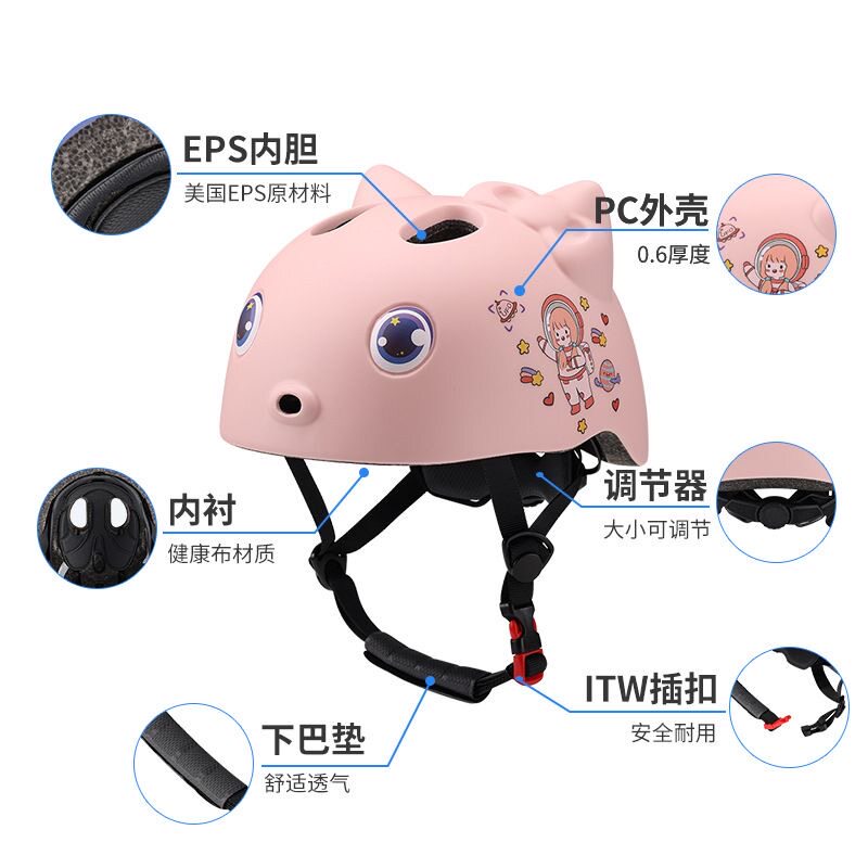 Ultra-light and breathable toddler children's electric bicycle helmet