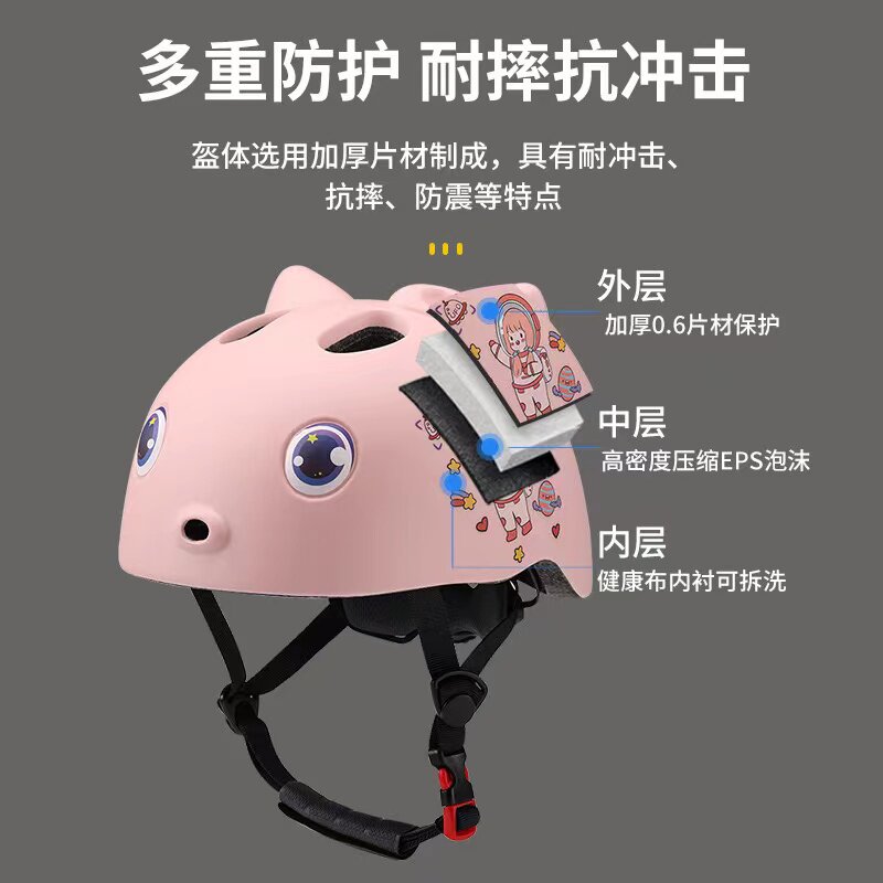 Ultra-light and breathable toddler children's electric bicycle helmet