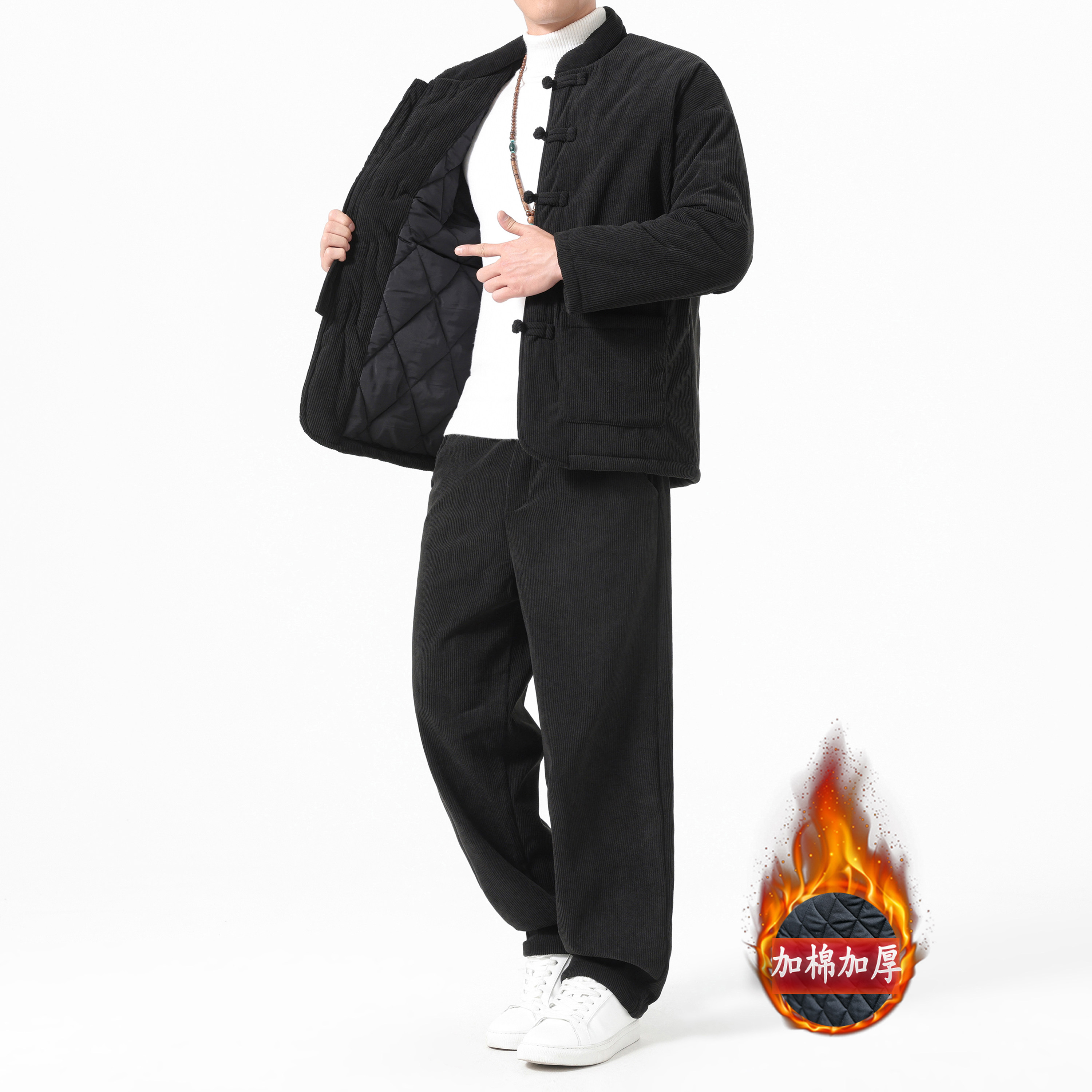 2025新款唐装男冬季加厚保暖棉服休闲套装中老年爸爸装中国风衣服,淘宝优惠券,粉丝福利购,淘宝优惠卷