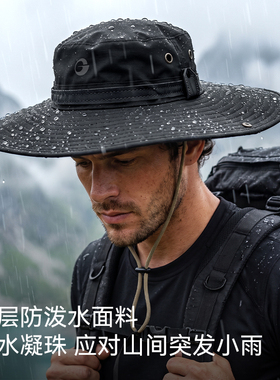 西部牛仔帽大檐防晒遮阳渔夫帽子