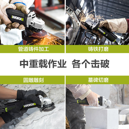 威克士角磨机WU900X多功能磨光打磨电磨切割机抛光万用电动工具 - 图3