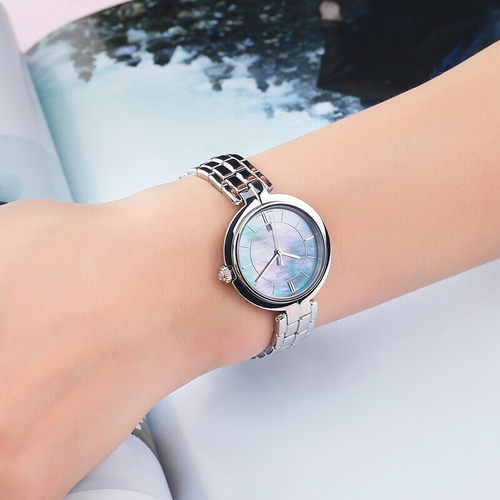 TISSOT-弗拉明戈系列时尚钢带防水石英女表T094.210.11.121.00 - 图1