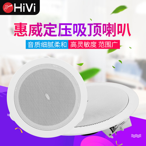 Hivi/惠威 TD206定压天花吊顶吸顶喇叭餐厅音响广播音箱功放套装 - 图2
