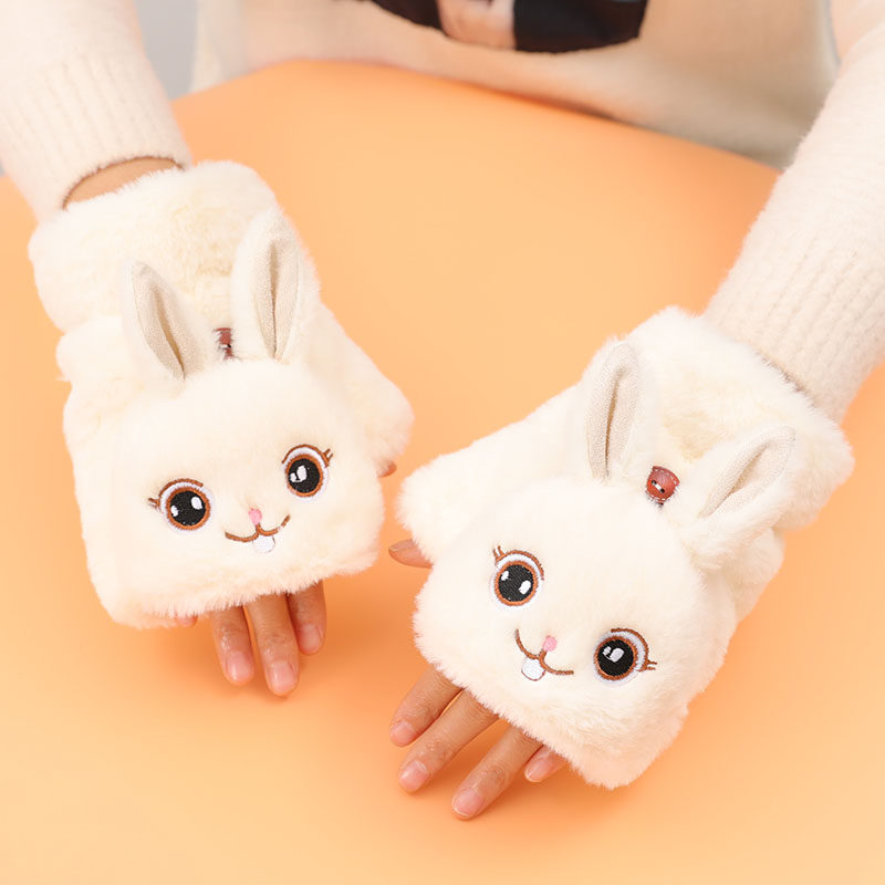 新秋冬翻盖露指半指手套韩可爱保暖加绒加厚男儿童百搭学生女写字,淘宝优惠券,粉丝福利购,淘宝优惠卷