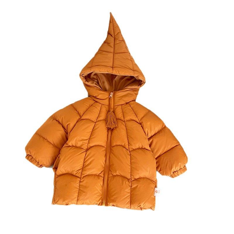 儿童羽绒服2025冬季连帽南瓜色韩版男女童羽绒服可爱中小童棉服,淘宝优惠券,粉丝福利购,淘宝优惠卷