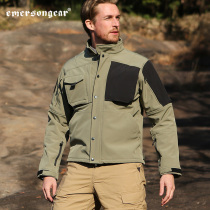 Love Merson Rhinoceros Tactical Jacket Jacket Thickened Mens Outdoor Warm Windproof Waterproof Tooling Jacket Add Suede Collar