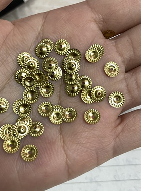 DIY金属珠片8mm10mm12mm古铜色金色片梅花铜片鞋帽五金装饰辅料