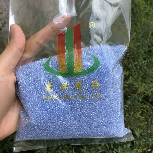 2mm-3.6mm油光透明粉蓝色米珠 手工珠子 天蓝色玻璃米珠 DIY穿珠 - 图2