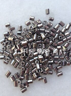 DIY管珠 仿金属2mm铁灰色管珠/磨角铁灰色角珠/服装辅料 珠饰材料