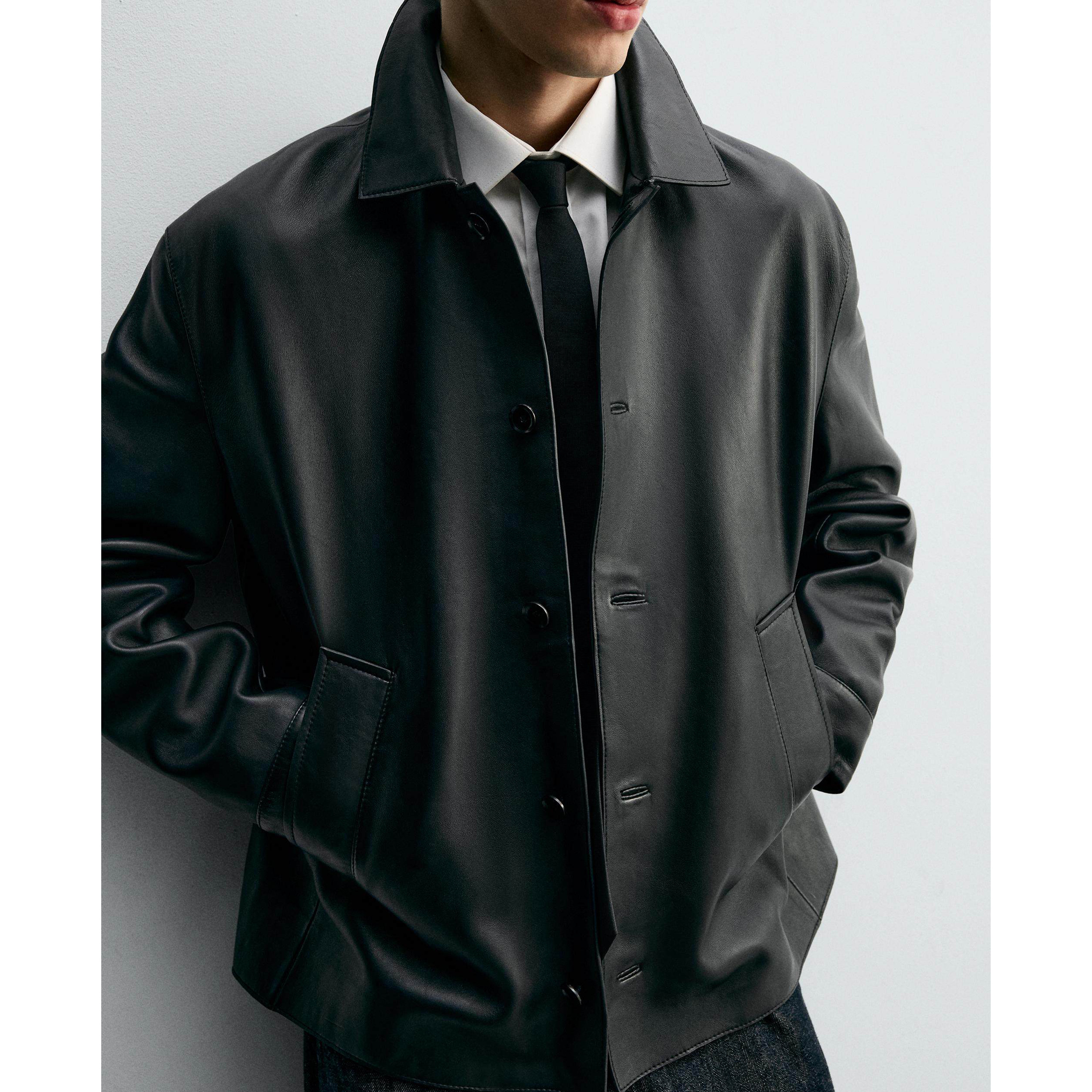 柜699！ZA冬季新品 男装 修身直筒仿皮夹克皮衣外套 5479350 800,淘宝优惠券,粉丝福利购,淘宝优惠卷