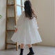 Long-sleeved white princess dress for spring and autumn girls dress