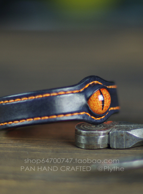 原创设计师牛皮眼睛手镯