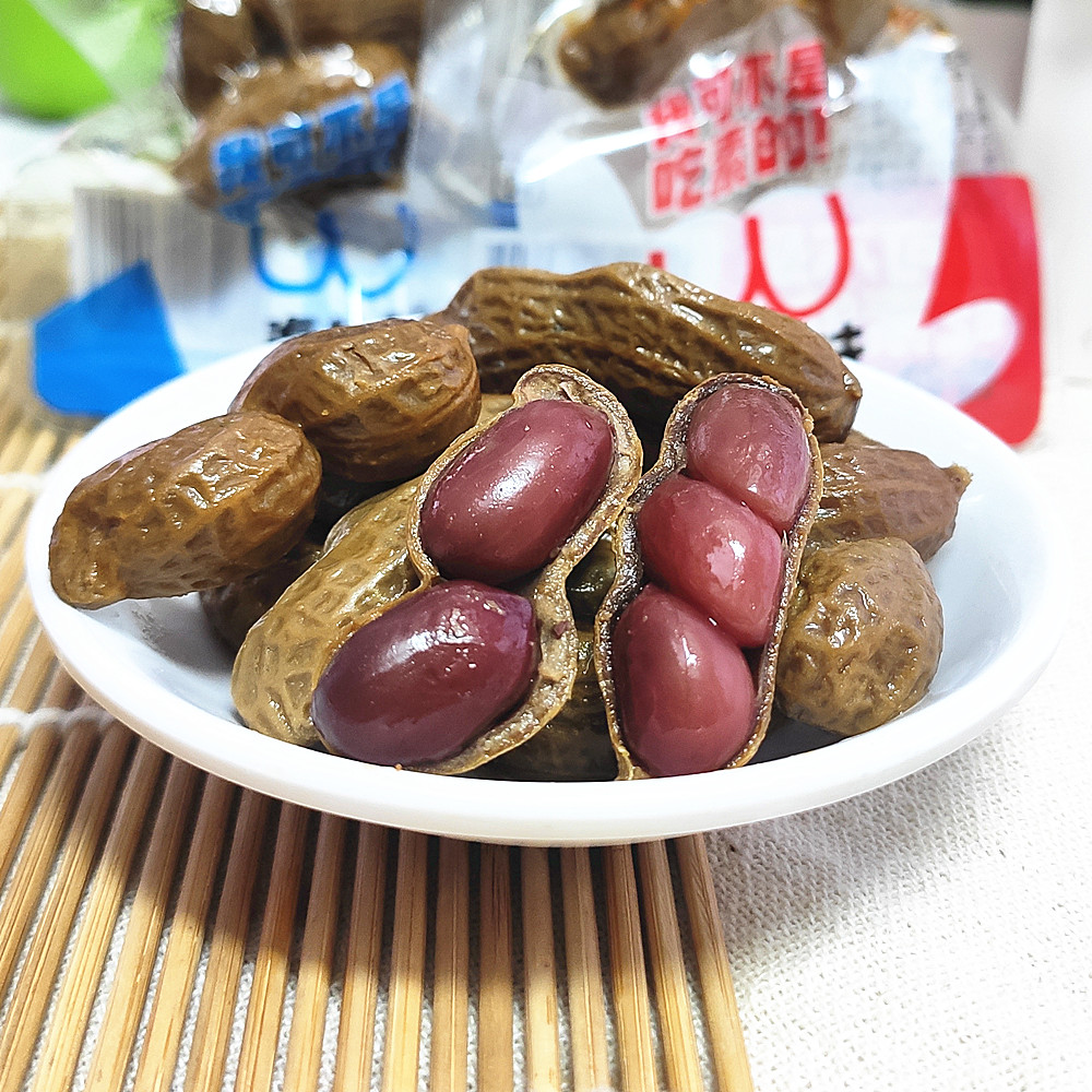 包邮抢鲜海盐花生海盐味和卤汁花生香辣味休闲食品零食饱满即食-图1