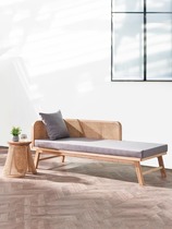 Chinese solid wood Guido Chair Vine Sofa Light Luxury Beauty bed Bedroom Guido Bed Living-room Sofa Nordic Folk Sleeping Deck Chair