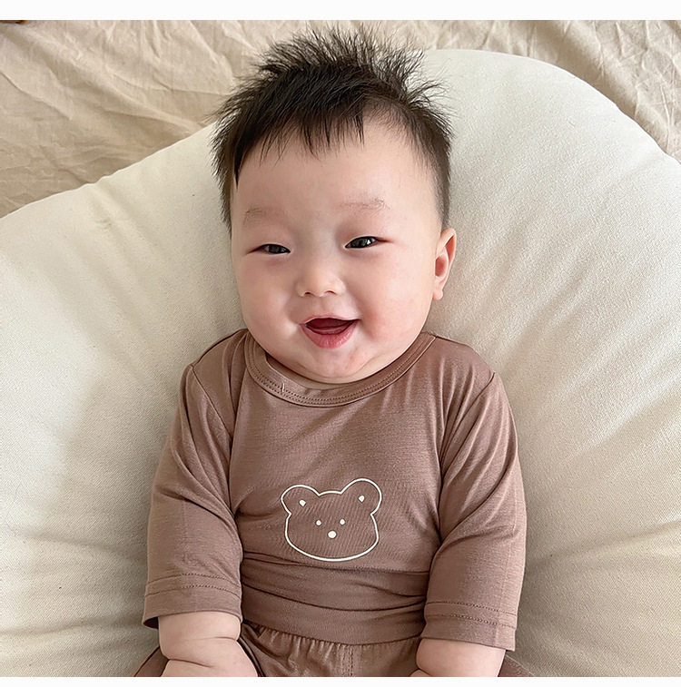 2025春款婴儿薄款家居服套装宝宝舒适高弹秋衣秋裤新生儿卡通睡衣,淘宝优惠券,粉丝福利购,淘宝优惠卷