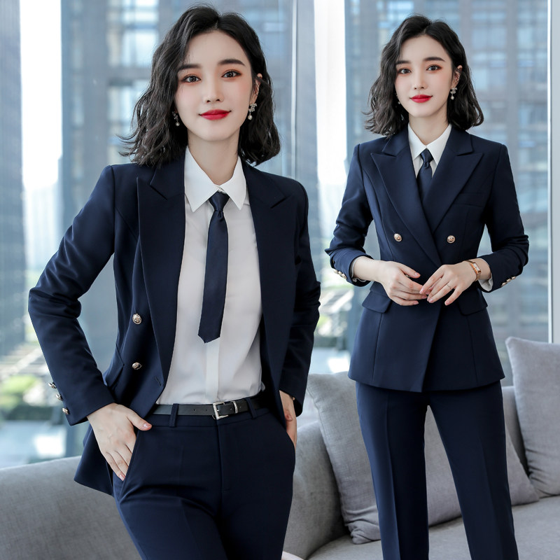 职业西服套装秋冬时尚气质工作服 浅跃职业女裤套装