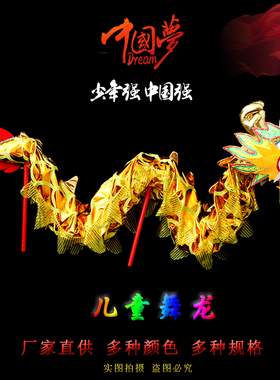 幼儿彩绸手舞狮龙道具