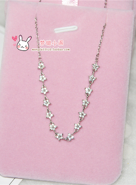 纯银百搭配饰短款生日礼物锁骨链