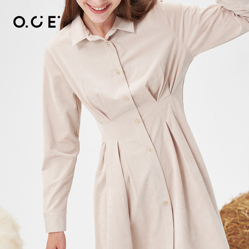 oce气质收腰2022秋季新款连衣裙 oce连衣裙