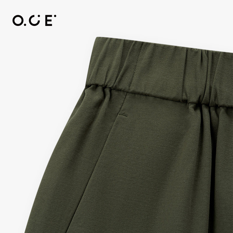 oce纯色2021秋季新款宽松宽腿裤 oce休闲裤