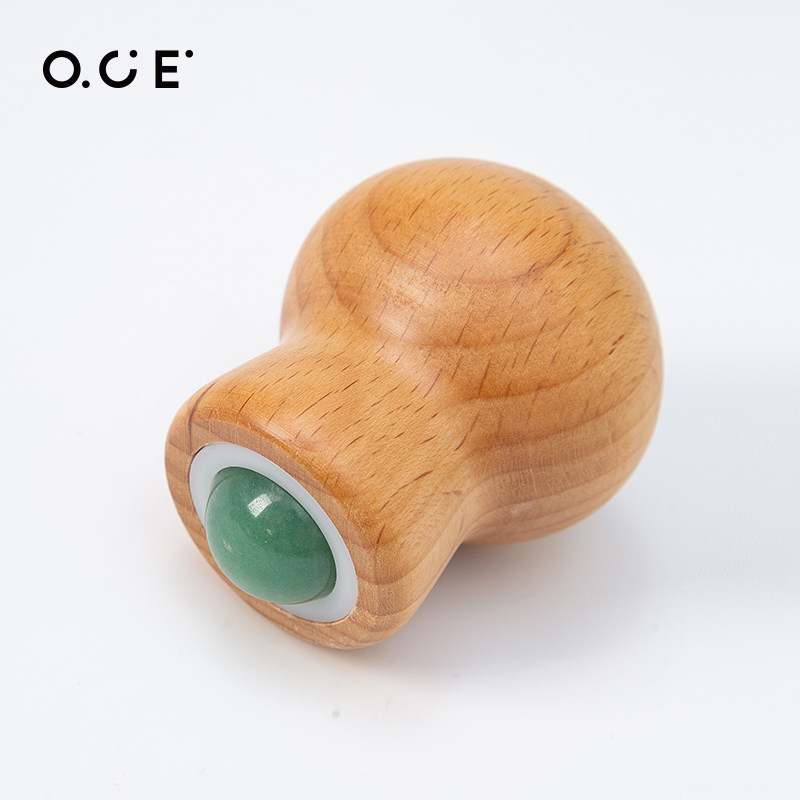 OCE玉石按摩滚轮随身便携脸眼部眼霜涂抹棒导入仪面部提拉刮痧板