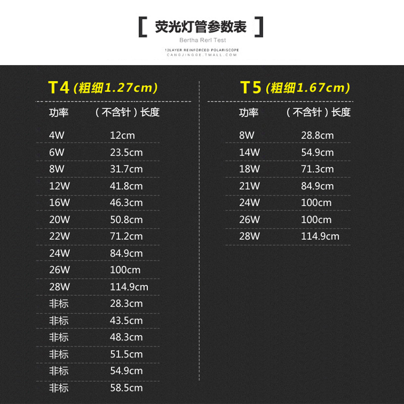 T4灯管 长条家用镜前灯小细日光灯管卫生间三基色荧光 t5灯管老式 - 图2