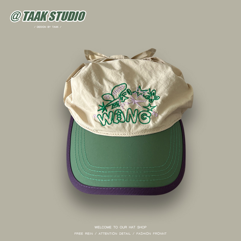 多种戴法头巾帽子小众速干遮阳帽女户外露营鸭舌帽滑板包头棒球帽 - 图0