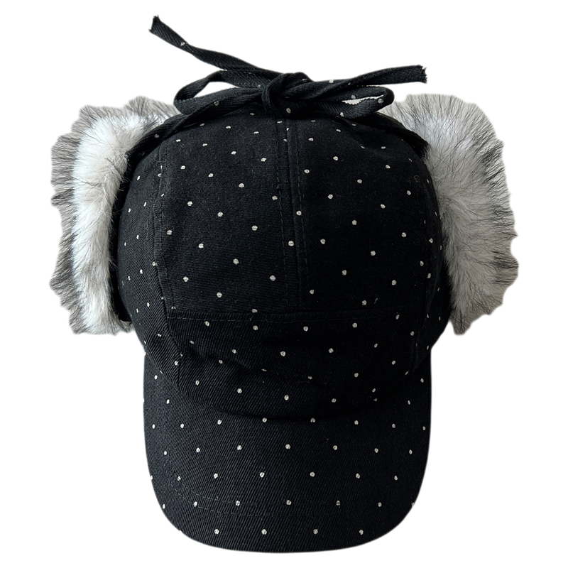 TAAK韩国可爱小熊波点雷锋帽子女秋冬天日系保暖护耳滑雪帽飞行帽,淘宝优惠券,粉丝福利购,淘宝优惠卷