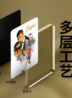 世界杯足球明星亚克力冰箱贴加厚软磁磁吸贴高颜值家居装饰球迷收