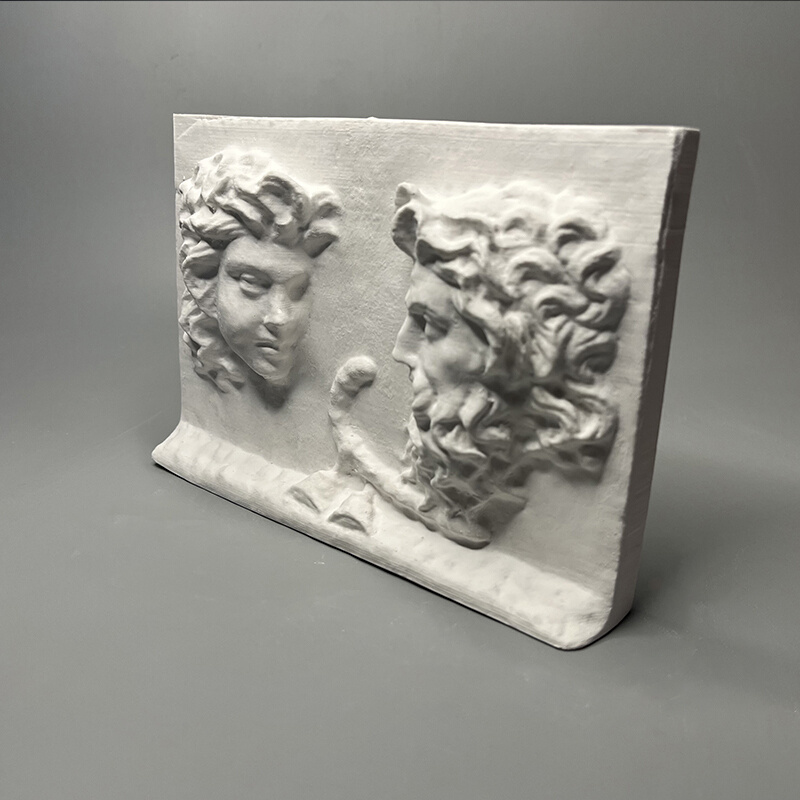 纽约大都会艺术博物馆复刻大理石浮雕石膏像雕塑艺术Q装饰桌面摆 - 图0