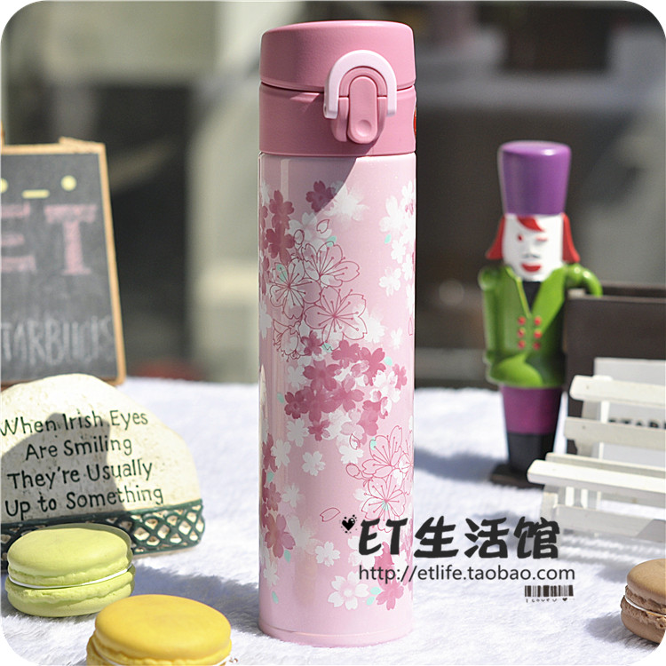 日本正品现货 afternoon tea膳魔师2017樱花限量不锈钢保温杯 - 图1