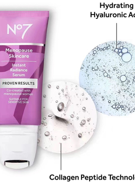 【海外正品】No7 Menopause Skincare更年期血清透明制酸胶原精华