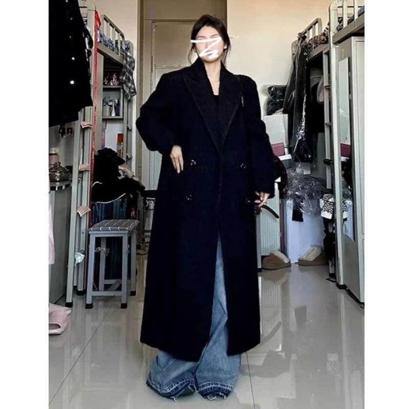 高级感黑色羽绒服毛呢外套女2024秋冬新款90白鸭绒羽绒内胆呢大衣,淘宝优惠券,粉丝福利购,淘宝优惠卷