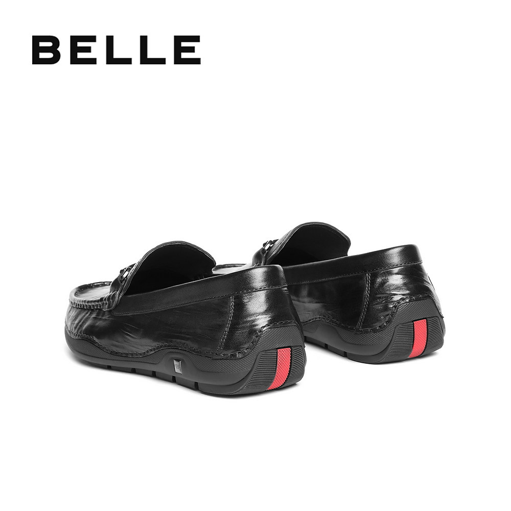 百丽男士一脚蹬休闲商务豆豆乐福鞋男春季季新款牛皮软底8TX01CM5,淘宝优惠券,粉丝福利购,淘宝优惠卷