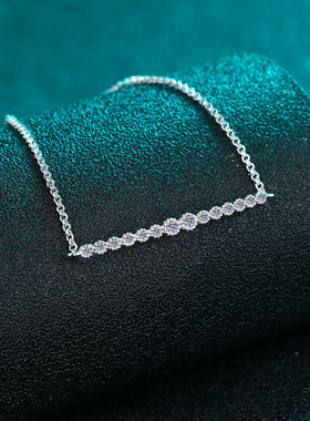 S925纯银镀18K金莫桑石香手链女百搭高级感时尚手饰镀PT950 铂金