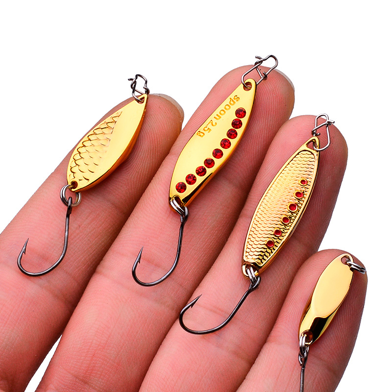 金属亮片路亚饵 沉水远投VIB套装金色银色斜片水蛭仿真饵渔具高.1 - 图2