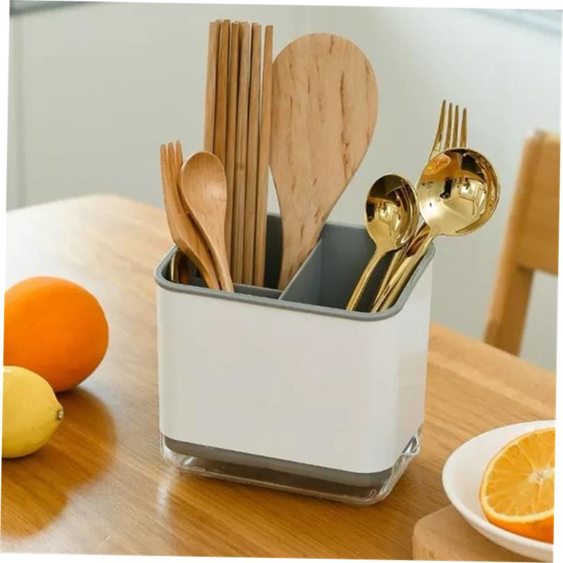 Spoon Fork Chopstick Storage Holder Box Kitchen Drain Rack - 图0